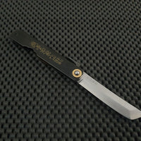 Nagoa Higonakami Sakimaru Large Folding Knife Kiridashi Wood Scoring Brass Black Sydney Brisbane Melbourne Perth Canberra Adelaide Australia