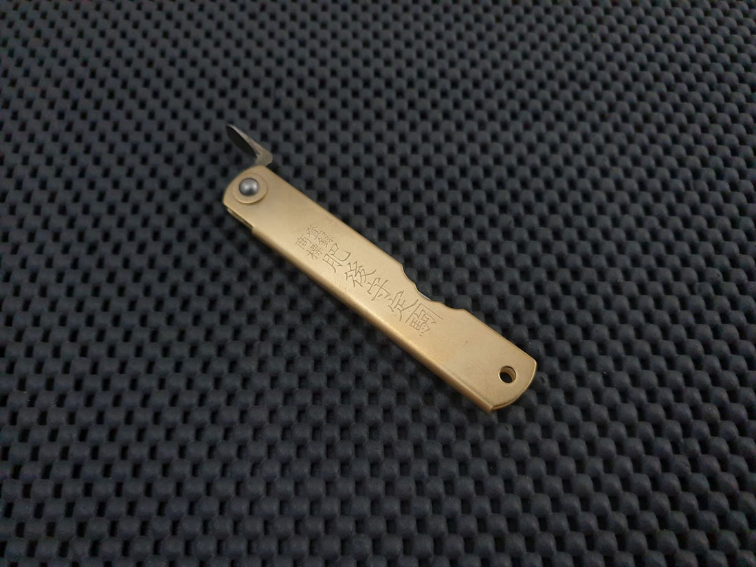 Nagao Higonakami Sakimaru Large Folding Knife Kiridashi Wood Scoring Brass Sydney Brisbane Melbourne Perth Canberra Adelaide Australia