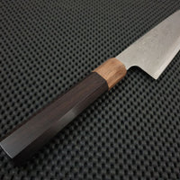 Sukenari ZDP Damascus | 195 Santoku Knife (Ebony) -w/Saya