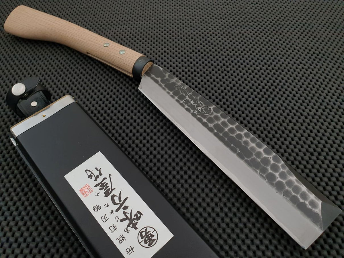 AJIKATAYA Echigo Hatchet Single-Edged by 'Mutsumi Hinoura', White Oa –  Honmamon-Japan