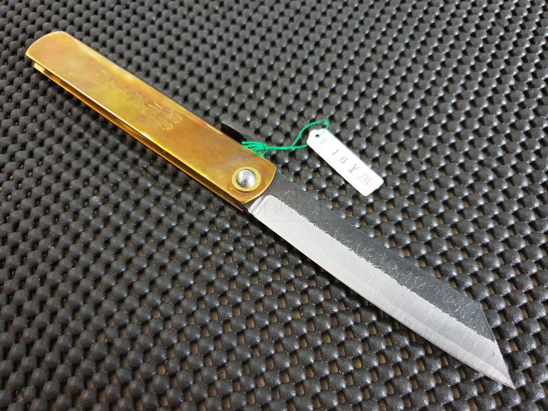 Nagao Higonokami Folding Knife | White #2 Steel - X Large Vintage Motosuke (#16Y-K)