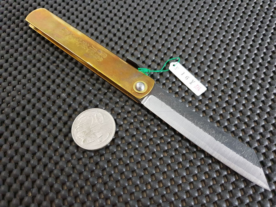 Nagao Higonokami Folding Knife | White #2 Steel - X Large Vintage Motosuke (#16Y-K)