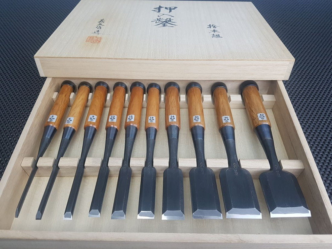 Morihei Yoshitomo Oire Nomi Japanese Chisel Set Australia