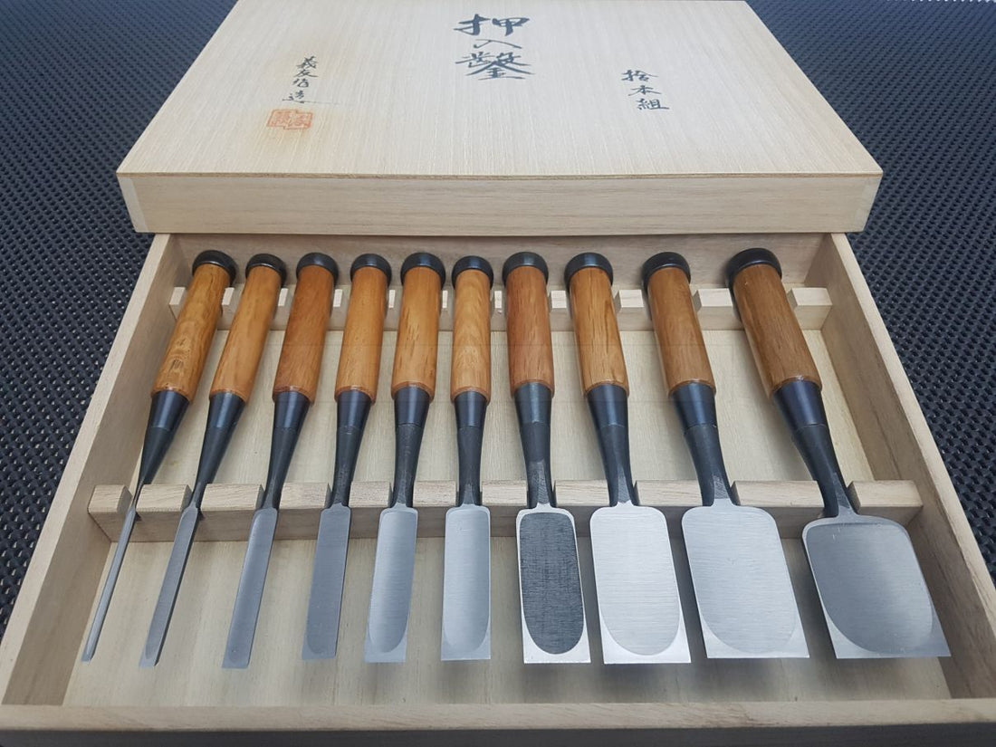Morihei Yoshitomo Oire Nomi Japanese Chisel Set Australia