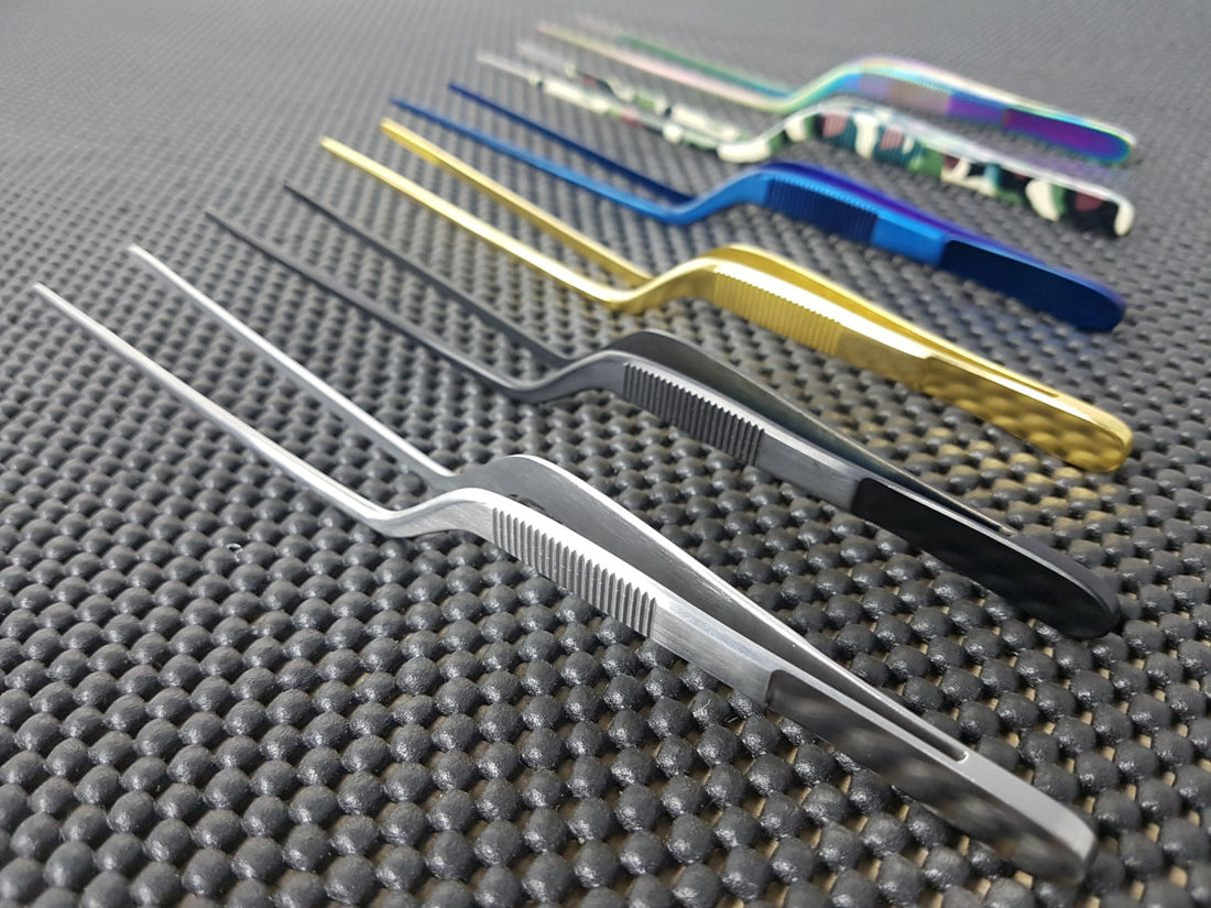 Offset Plating Tweezers at ProTooling Australia _Japanese Kitchen Knives & Whetstones