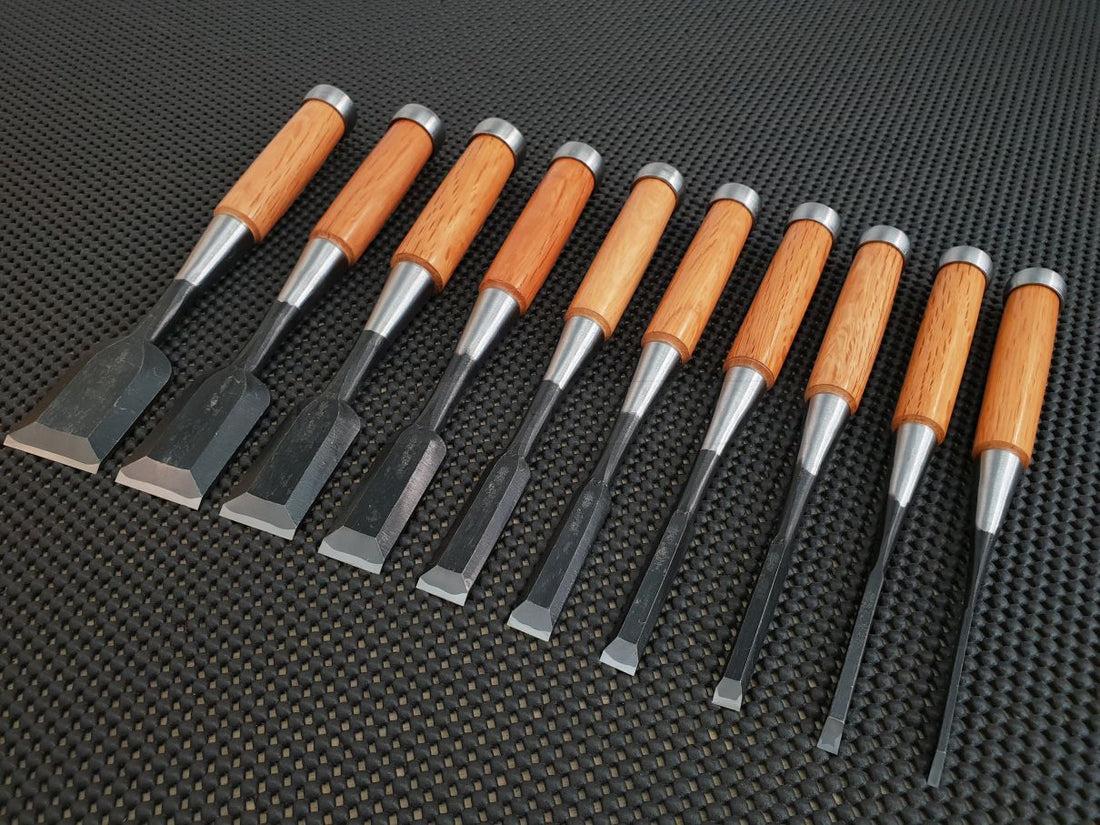 Oire Nomi Japanese Woodworking Chisel Set - 10 Chisels Made in Japan