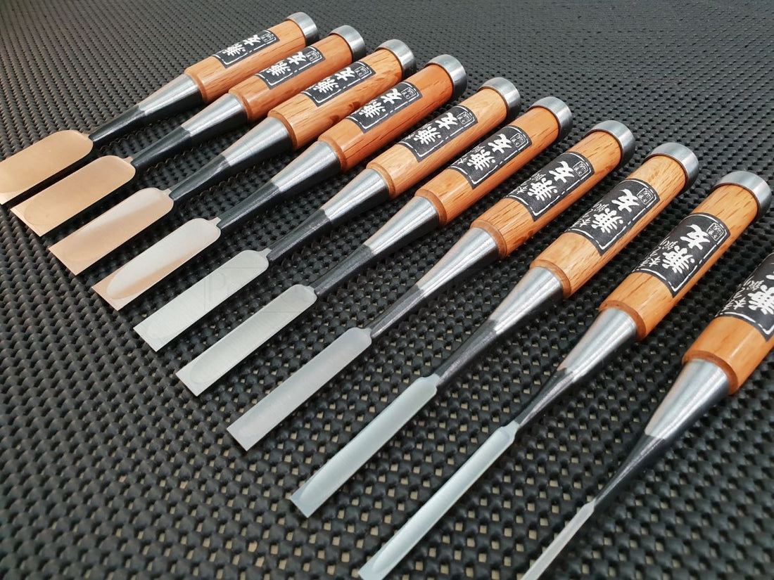 Oire Nomi Japanese Woodworking Chisel Set - 10 Chisels Made in Japan