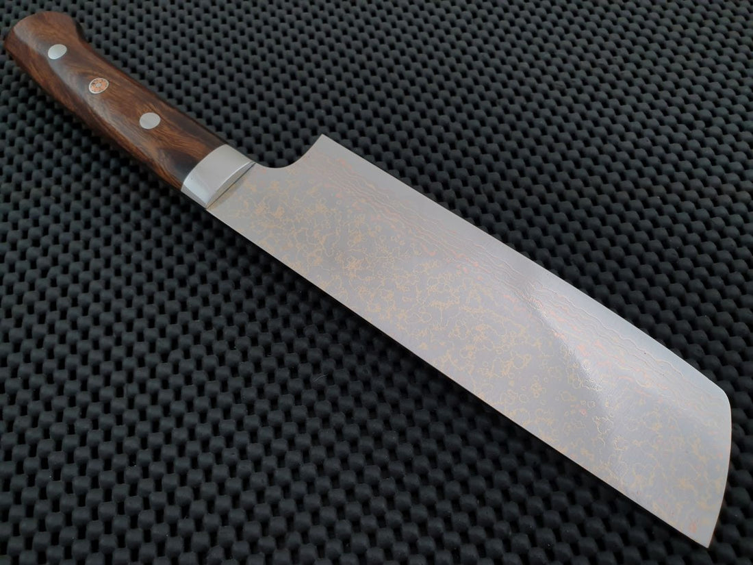 Takeshi Saji Rainbow Damascus Nakiri Knife