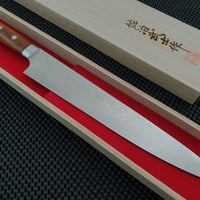 Takeshi Saji Rainbow Damascus Sujihiki Knife