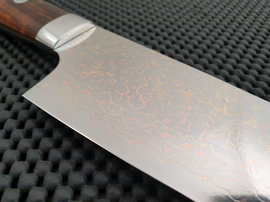 Takeshi Saji Rainbow Damascus Gyuto Knife