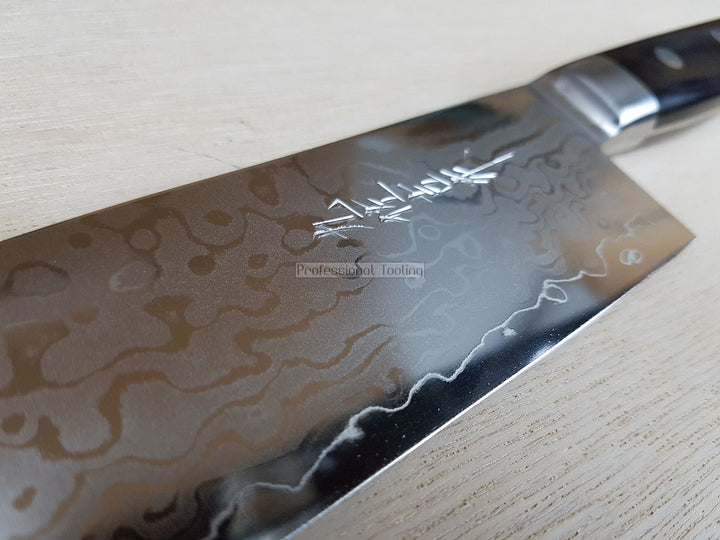 Japanese Damascus Nakiri Knife _Japanese Woodworking Tools, Chef Knives, Whetstones & Traditional Japanese Kitchen Knives
