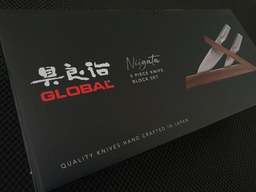 Global Knife Sets | 3, 5, or 7 Piece Knife & Block Set (Hashira, Synergy, Niigata)