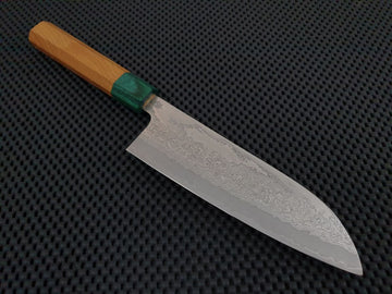 Kurosaki Damascus Santoku Knife