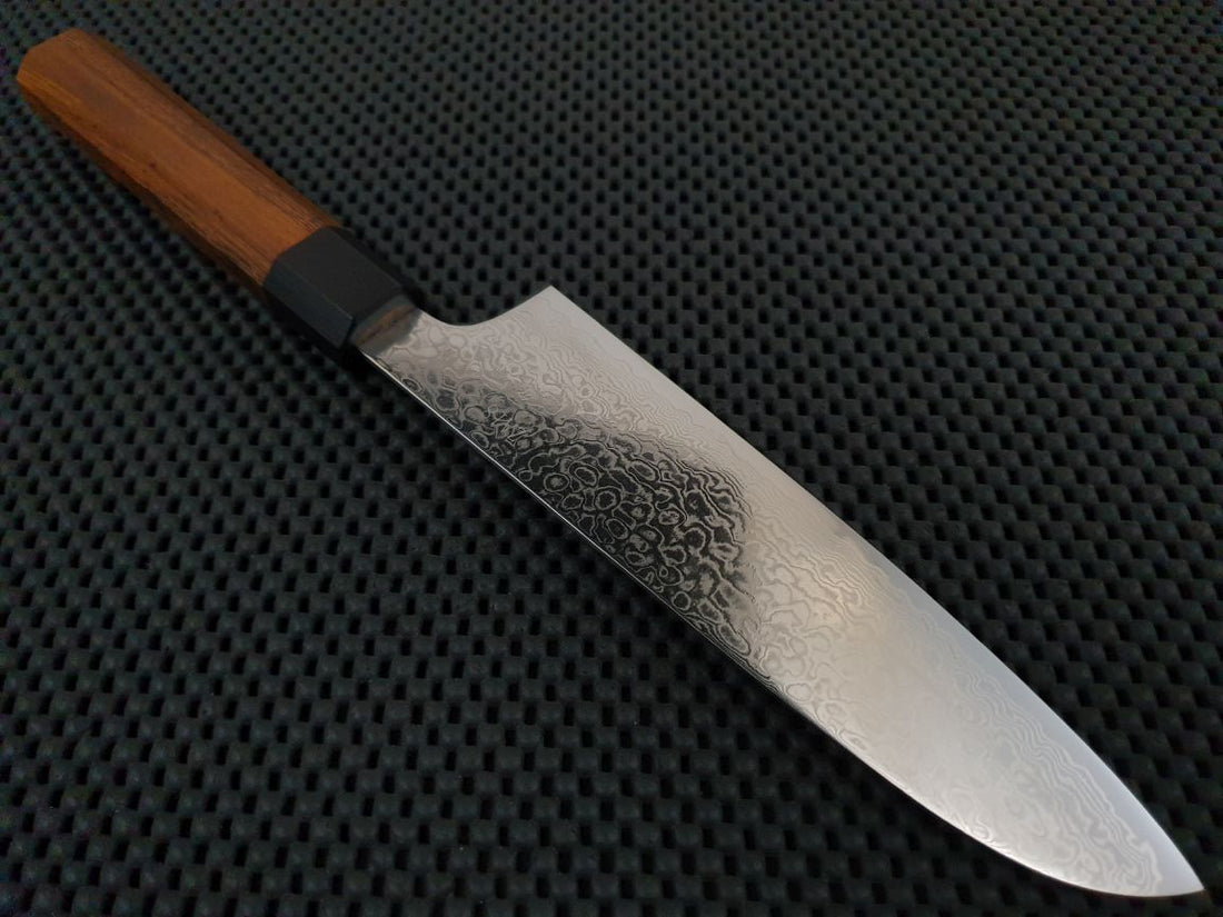Yoshida Hamono Damascus Santoku Knife