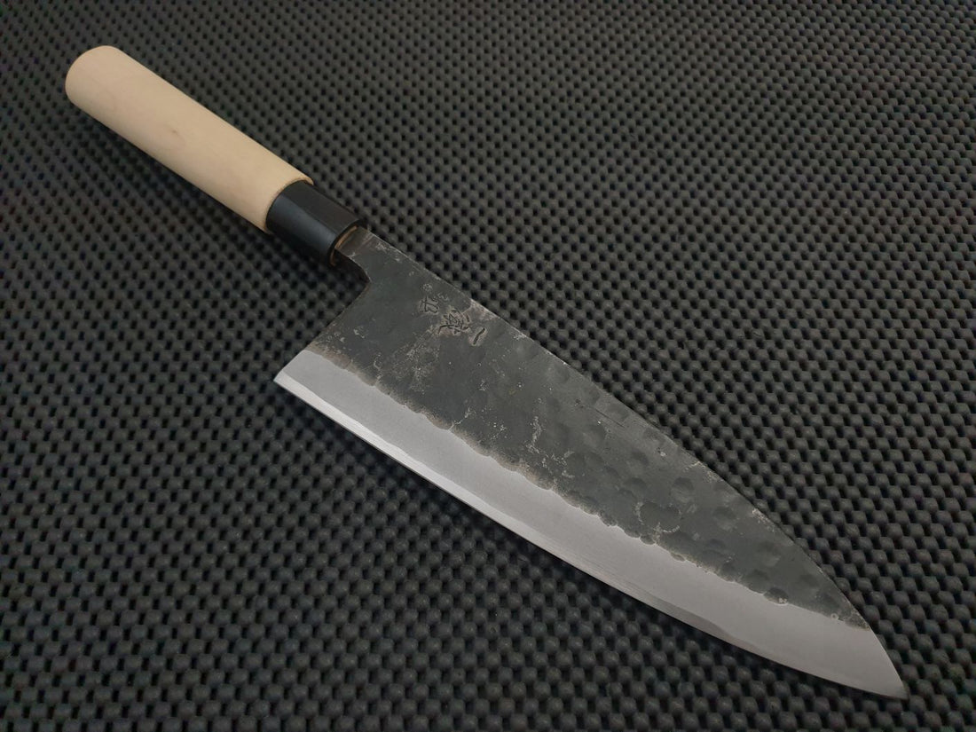 Ittetsu Large Fish Buchery Knife Japanese Deba Traditional Single Bevel Knife Kurouchi Sydney Australia