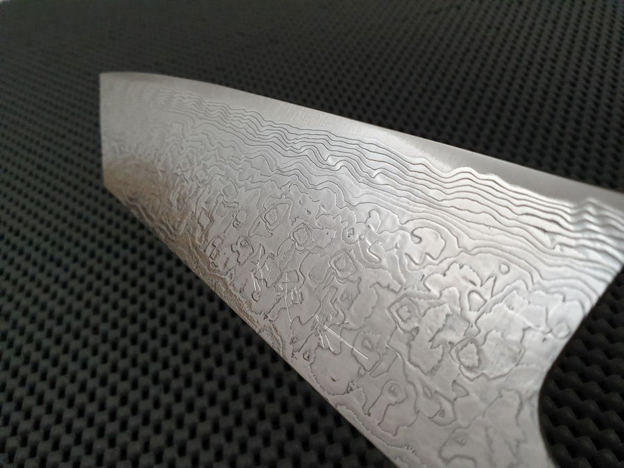 Saji Diamond Damascus WA Bunka Knife