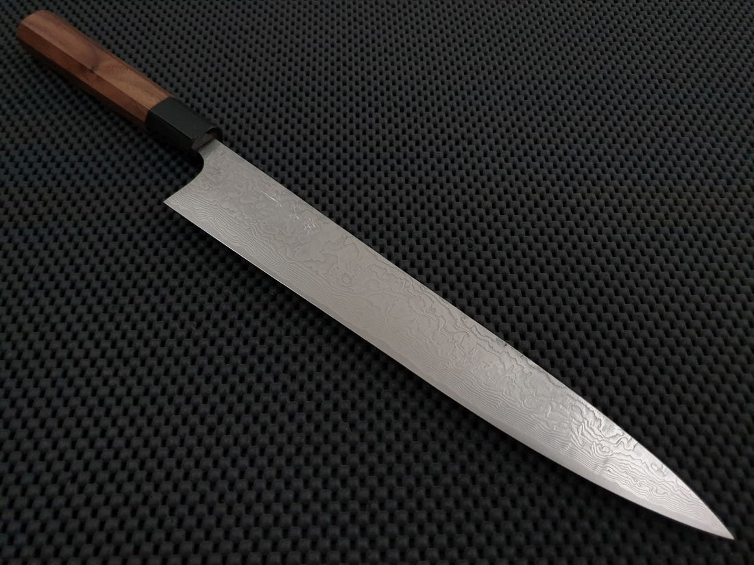 Saji Diamond Damascus Sujihiki Knife