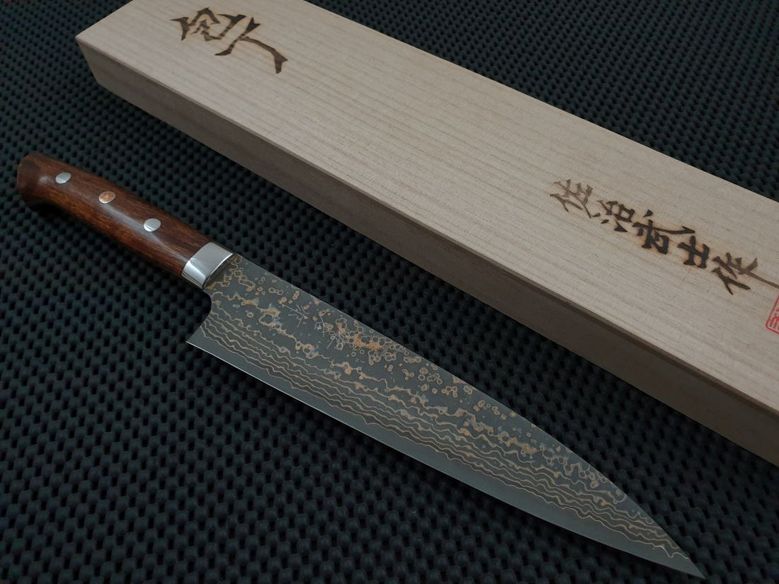 Saji Gold Damascus Gyuto Knife