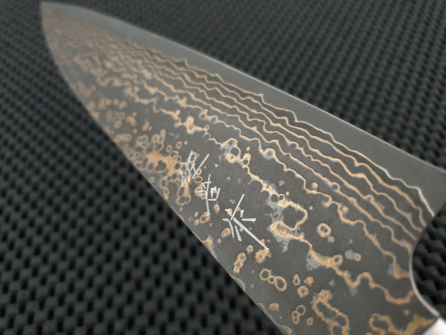 Saji Gold Damascus Gyuto Knife