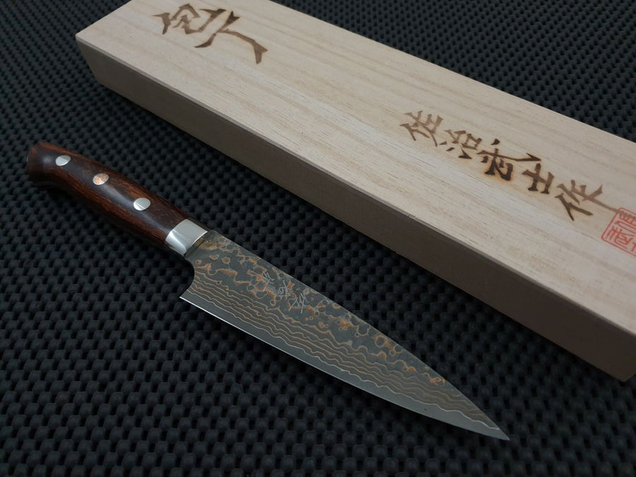 Takeshi Saji Gold Damascus Knife