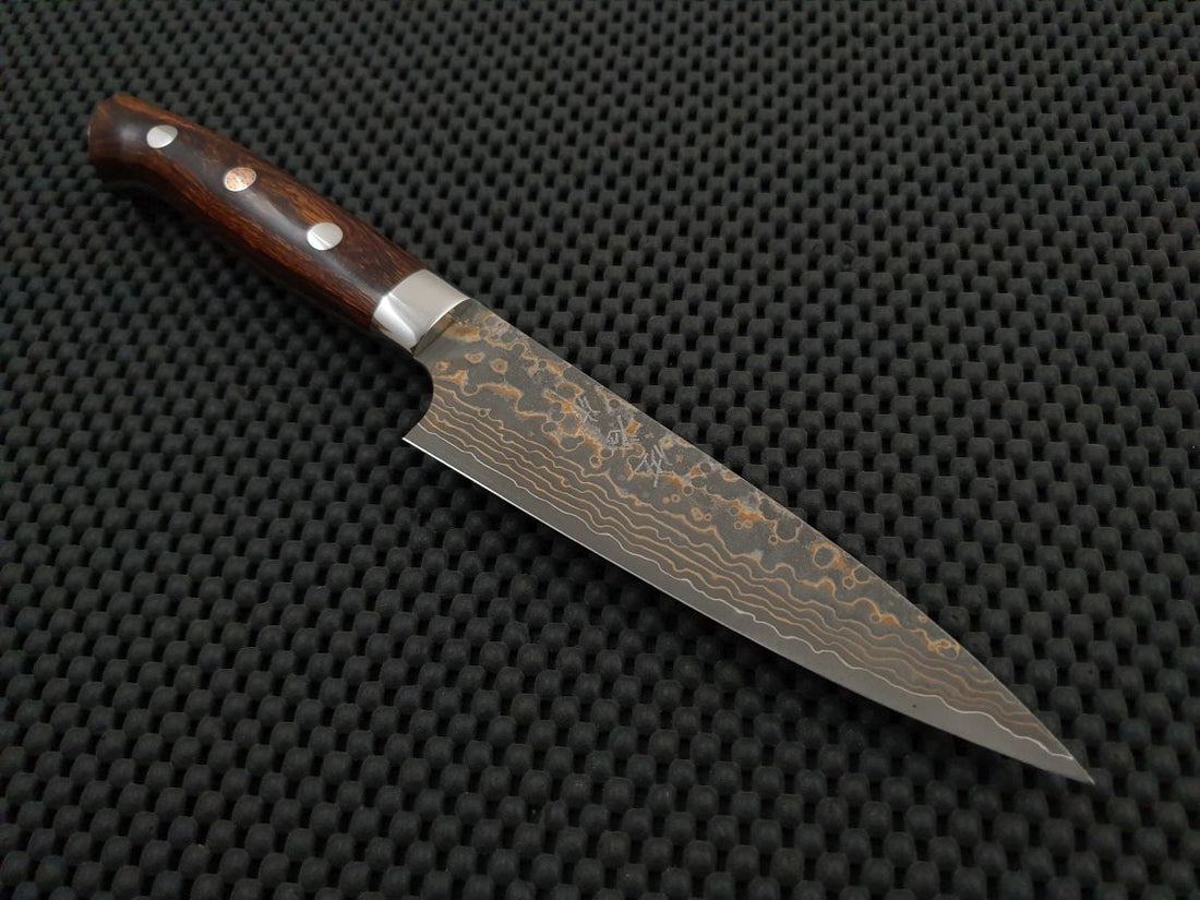 Takeshi Saji Gold Damascus Knife