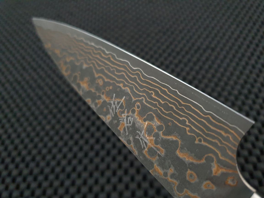 Takeshi Saji Gold Damascus Knife