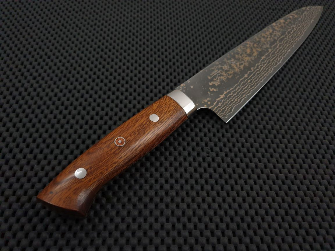 Takeshi Saji Gold Damascus Gyuto Knife