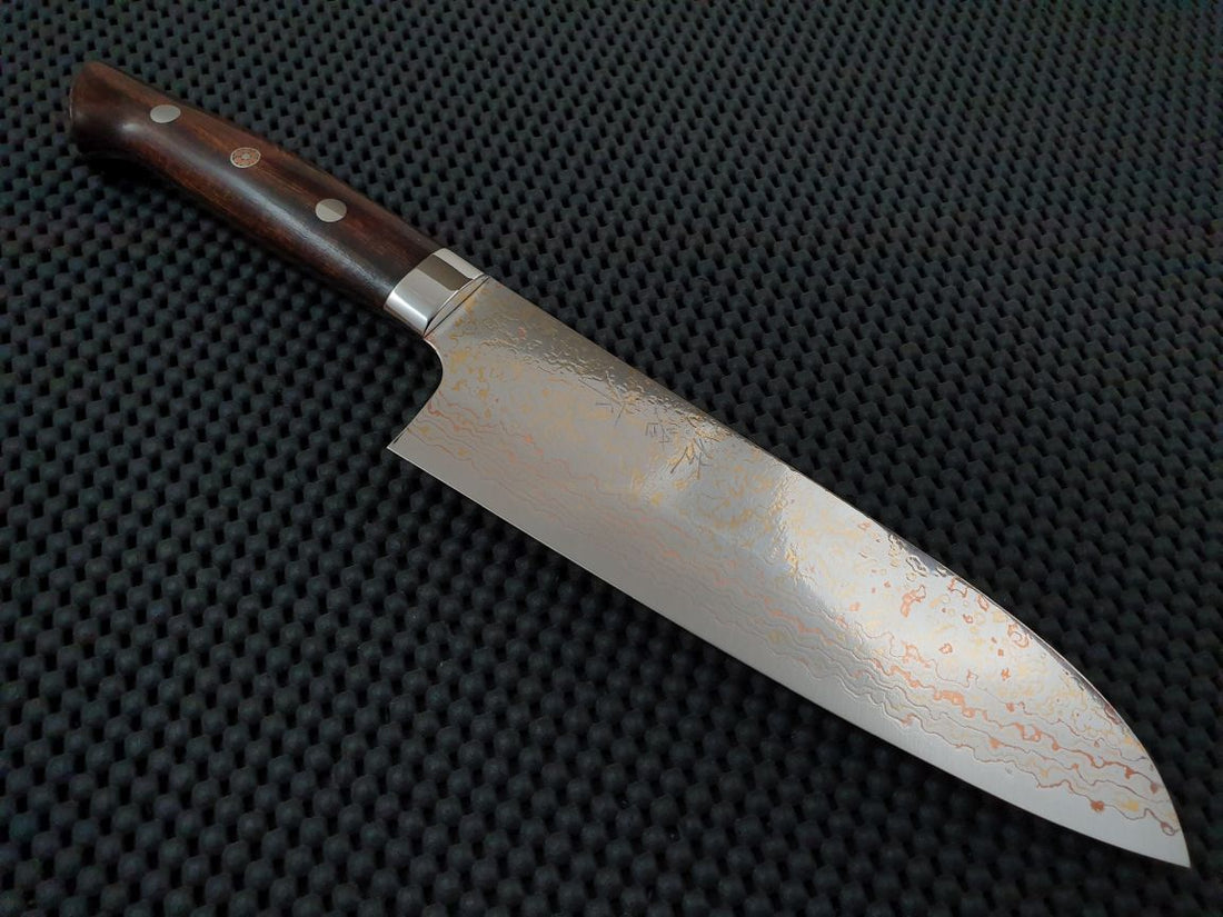 Takeshi Saji Rainbow Damascus Santoku