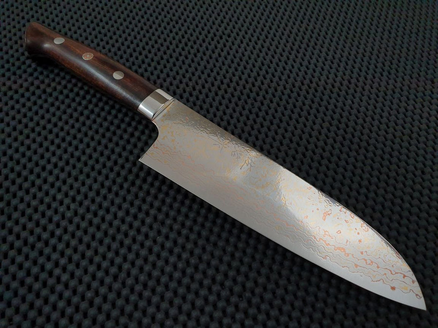 Takeshi Saji Rainbow Damascus Santoku