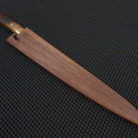 Takeshi Saji | Nickel Damascus 240 Sujihiki Knife (w/ Walnut Saya)