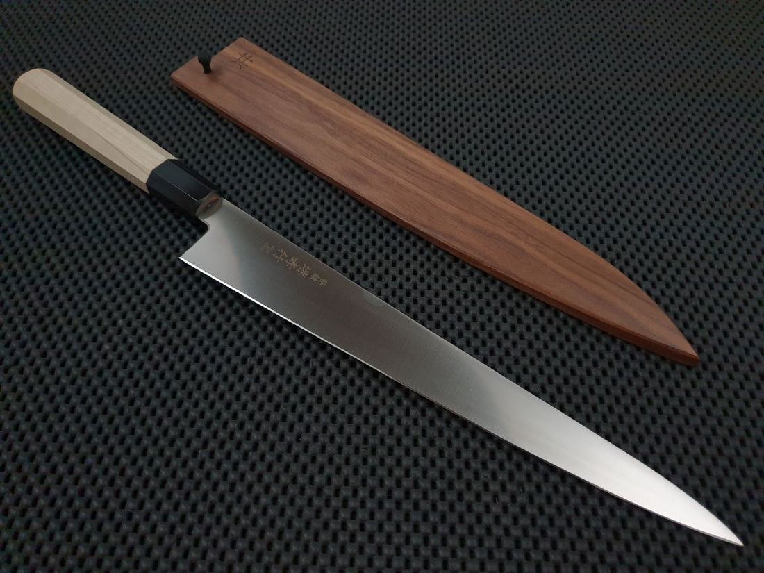 Sakai Takayuki Grand Chef | 270 Sujihiki Knife (w/ Walnut Saya)