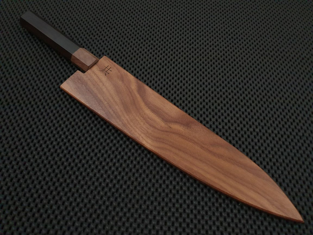 Sukenari Ginsan Damascus | 240 Gyuto Knife (Ebony)