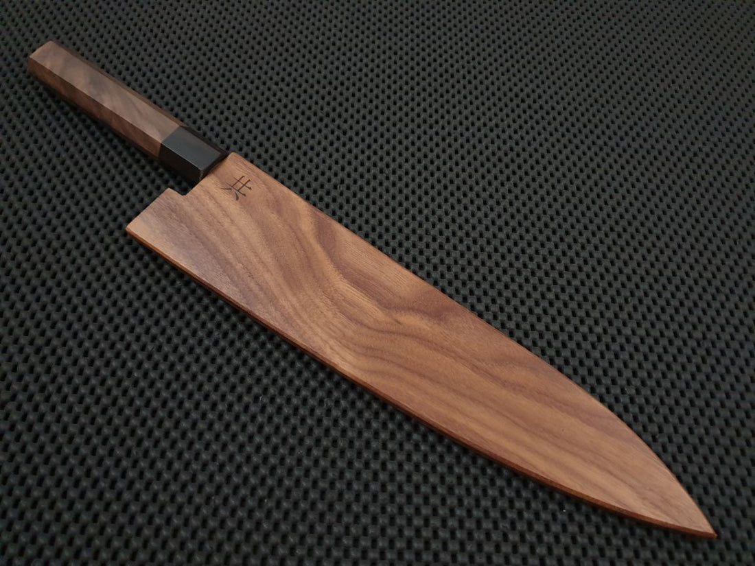 Sukenari Ginsan Damascus | 240 Gyuto Knife (Walnut)