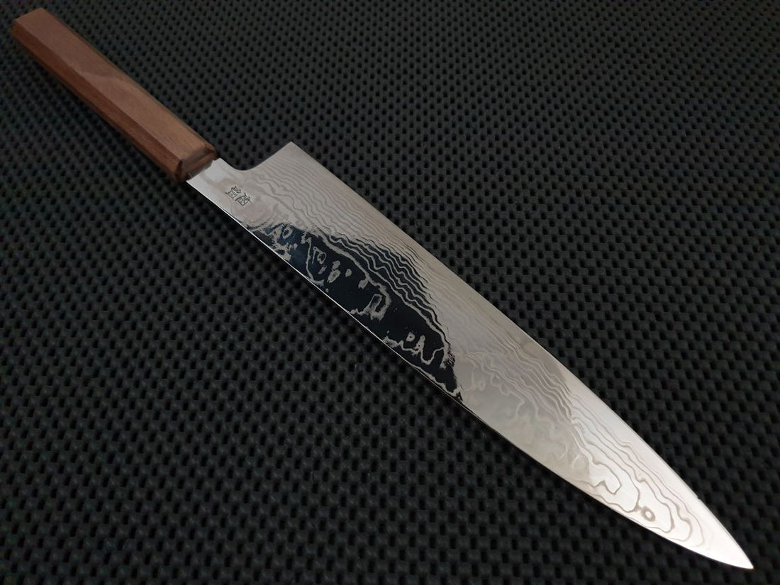 Sukenari ZDP Damascus | 270 Gyuto Knife (Walnut)