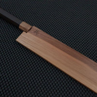 Sukenari ZDP Damascus | 195 Santoku Knife (Ebony) -w/Saya