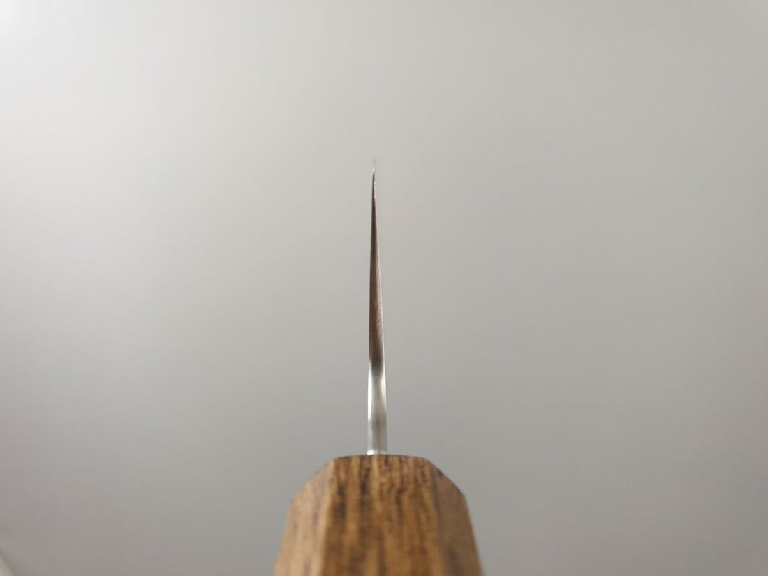 Sukenari ZDP Migaki | 195 Santoku Knife (KMT Oak)
