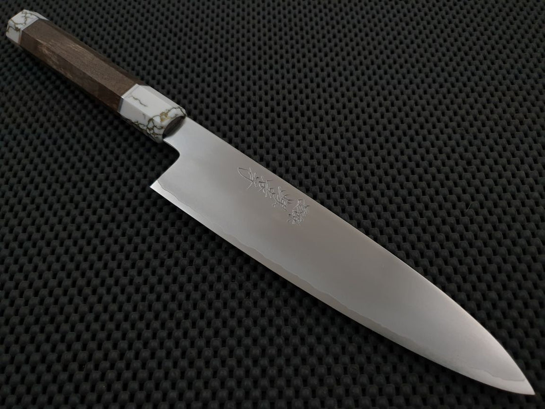 Sakai Takayuki Ginsan Gyuto Stabilised Wood Handle