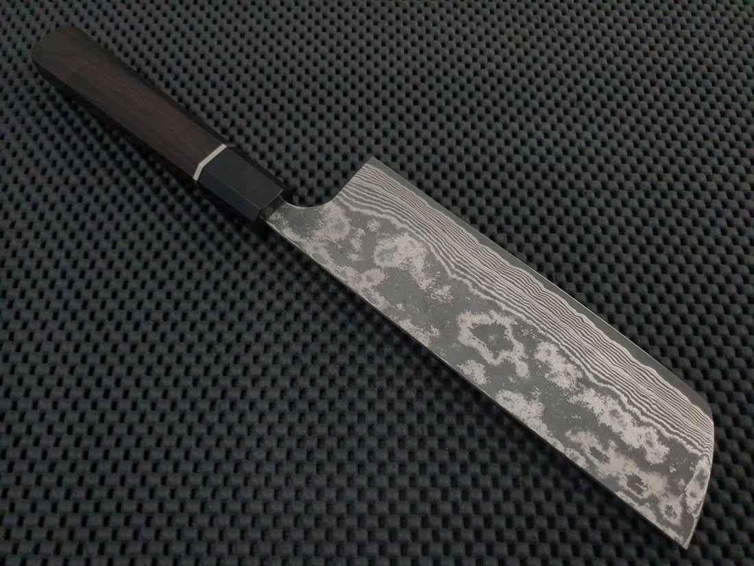 Saji Damascus Nakiri Japanese Vegetable Knife Australia