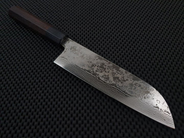 Yoshida ZDP Damascus Santoku Knife