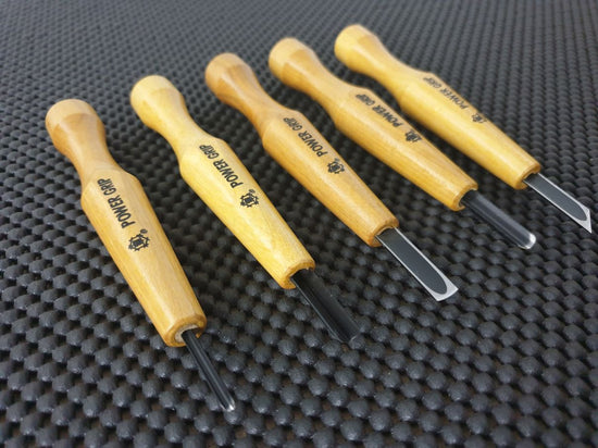 Mikisyo Japanese Carving Chisels | PG-5 Power Grip Set (5 Pieces ...