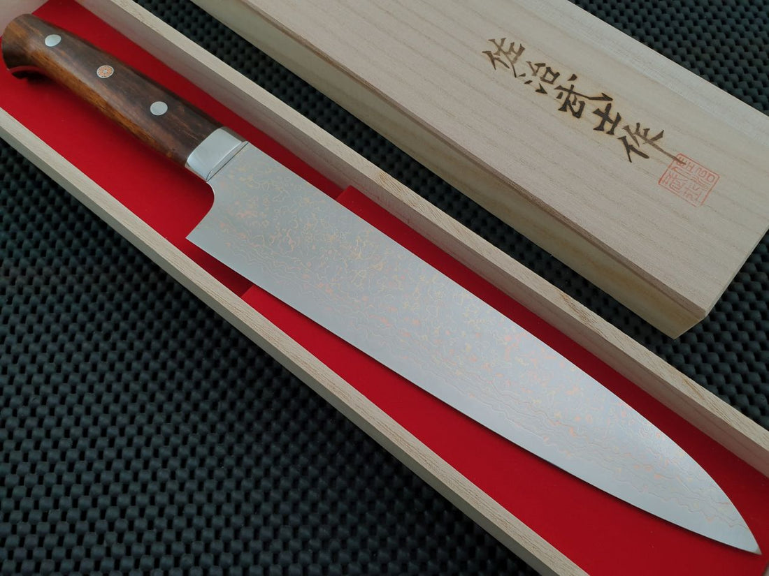 Takeshi Saji Rainbow Damascus Gyuto Knife